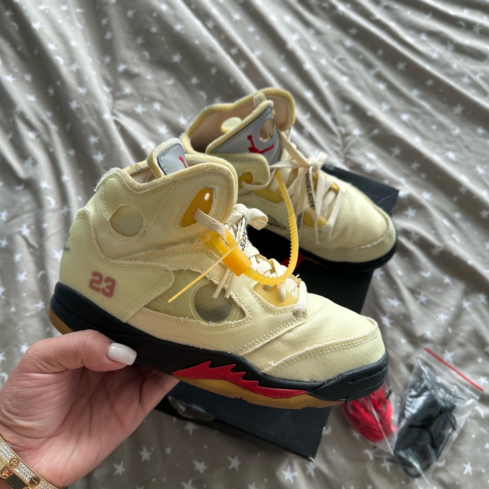 Jordan retro 5’s callab with OFF-WHITE